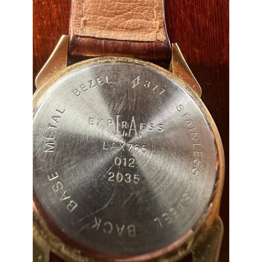 Watch Skeleton Dial Vintage‎ Y2K Leather Steampunk Dark Academia NEEDS Battery